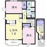 アネーロ 2LDKの間取り