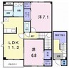 RisingSunGarden 2LDKの間取り