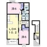 サンユニメントB 2LDKの間取り