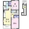 プラージュA・B 2DKの間取り
