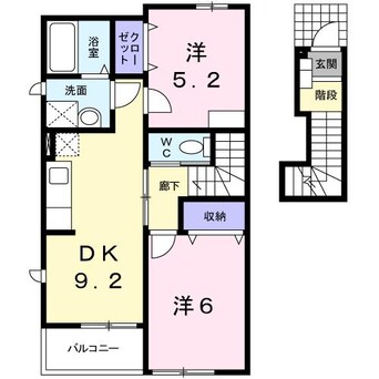間取図 プラージュA・B