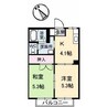 キャピトル桃山 2DKの間取り