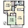 シャーメゾン湯所 2LDKの間取り