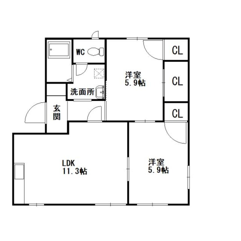 間取図 ももさきB棟
