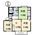 ニューヒルズBの間取図