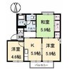 ニューヒルズB 3DKの間取り