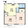 ハイツニュー南 2DKの間取り
