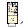 コーポつくし津ノ井 1Kの間取り