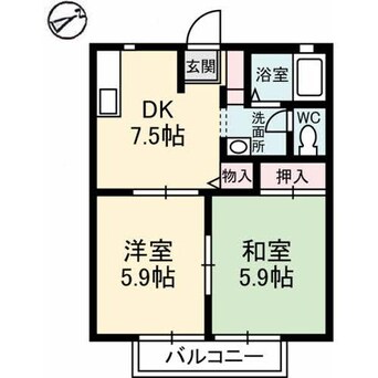 間取図 エヴァーウェル　Ａ棟Ｂ棟