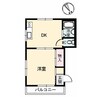 カーム行徳 1DKの間取り