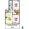 ボナールヴィラ 2DKの間取り