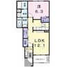 ペイコリーヌABC 1LDKの間取り