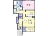 アルブルボア 1LDKの間取り
