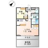 ミキスターB 1LDKの間取り