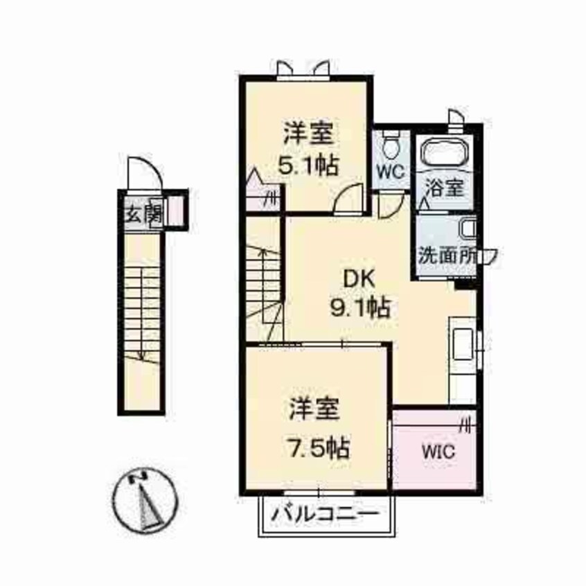 間取図 カリッサ　ビアンコ