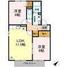 メゾンポルテ 2LDKの間取り