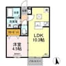 クレールニシヤマⅢ 1LDKの間取り