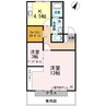 ハイツオークＢ棟 2Kの間取り