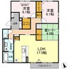 フェリーチェ立川A棟 3LDKの間取り