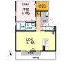 フェリーチェ立川B棟 1LDKの間取り