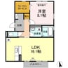 フェリーチェ立川B棟 1LDKの間取り