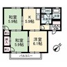 ディアス200 3DKの間取り