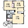 ヒルリッジ 2LDKの間取り