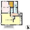 クレシエンドＡ棟 1LDKの間取り