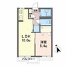 レーベンバウム　Ⅱ号館 1LDKの間取り