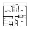 桜谷マンション 2LDKの間取り
