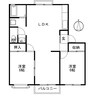 タウンアローズ68 2LDKの間取り