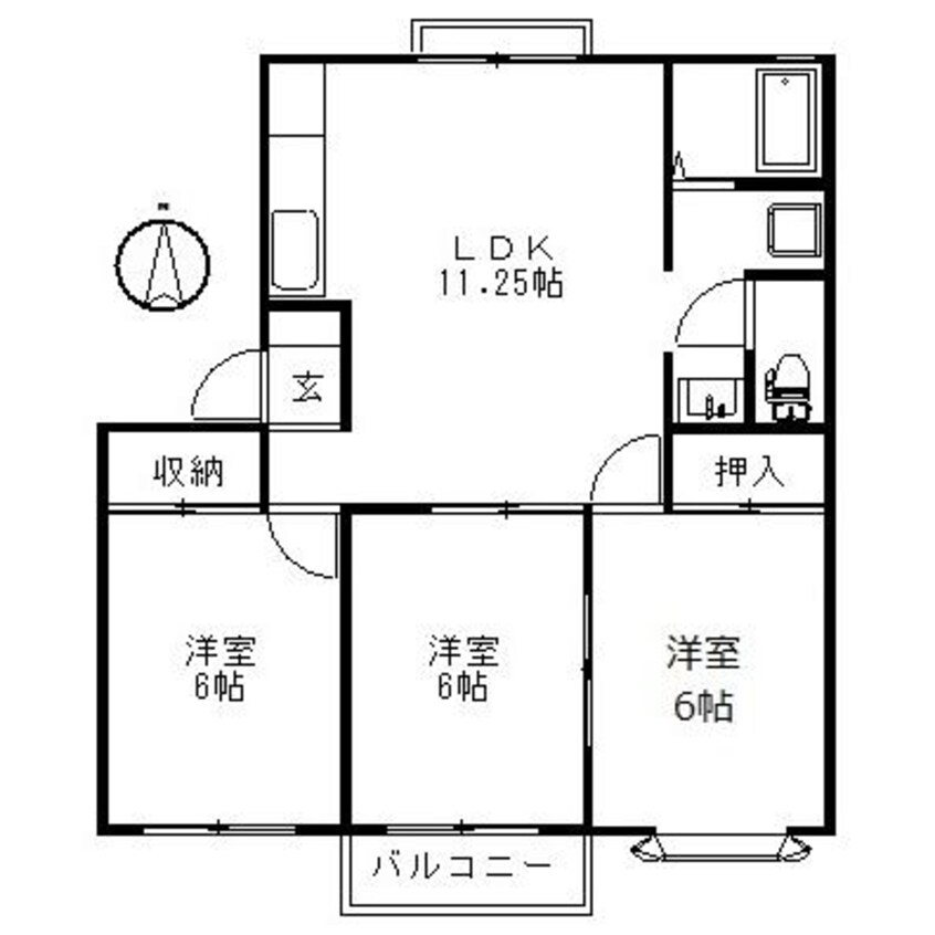 間取図 タウンアローズ68