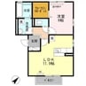 Kikumomo 1LDKの間取り