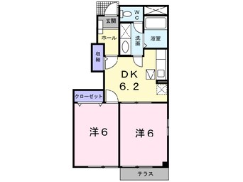 間取図 ボンヌ・シャンスⅡ