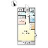 グレースワン松下 1Kの間取り