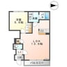 ゴーディアス 1LDKの間取り