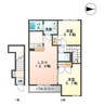 ゴーディアス 2LDKの間取り