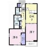 マロンハイツ 2DKの間取り