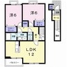 マロンハイツ 2LDKの間取り