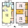 パルティール 2LDKの間取り