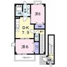 ルヴェ・デュ・ソレイユ 2DKの間取り