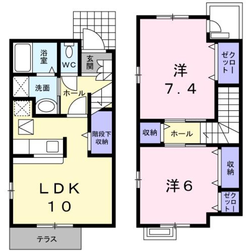 間取図 ハーヴェスト的場Ⅵ