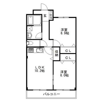 間取図 クレージュあさひ