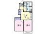 いちごハウスα 2DKの間取り