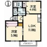 サザンガーデン　Ｃ棟 2LDKの間取り