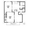 セルカ・デル・リオA 2LDKの間取り