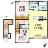 コマースグローリーⅢ 1LDKの間取り