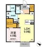 ラルジェ　Ａ棟 1LDKの間取り