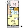 ツインテラスⅧ 1LDKの間取り