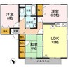ハイカムール米原　A棟 3LDKの間取り